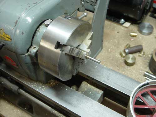 Axle in lathe