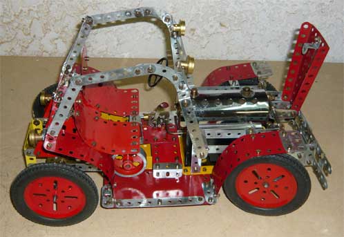 Meccano dune buggy opening hood