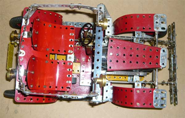 Meccano dune buggy top view